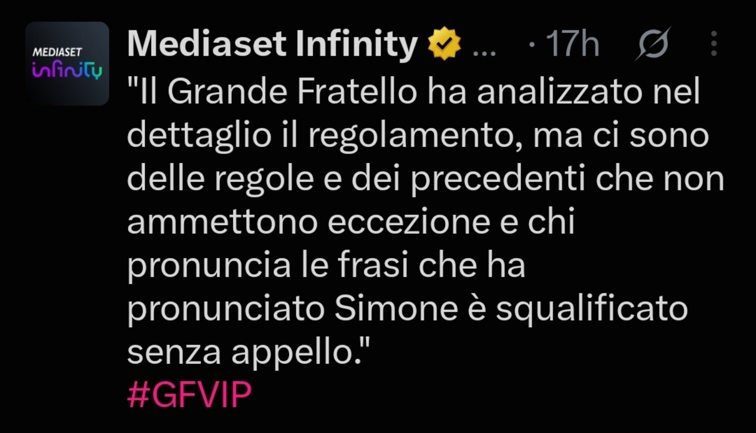 Il comunicato sulle regole e i precedenti che non ammettono eccezione
